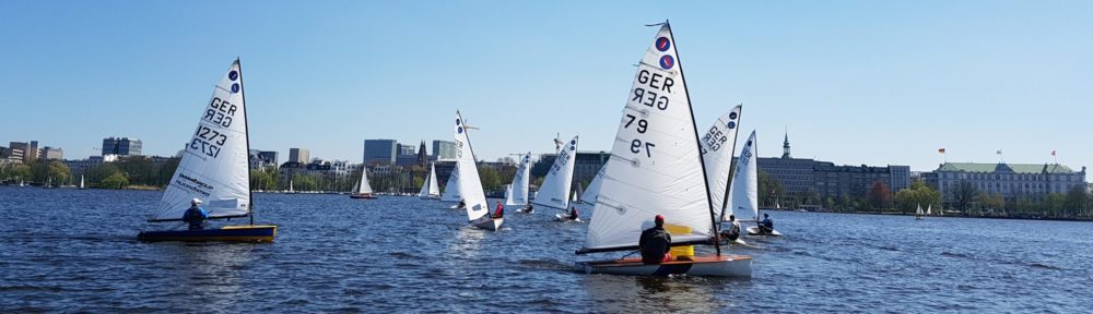 Bilder vom Alstersegeln und Yachtsegeln mit dem Segelclub Rhe