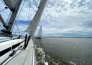Rhe und Lichtblick auf der Elbe
