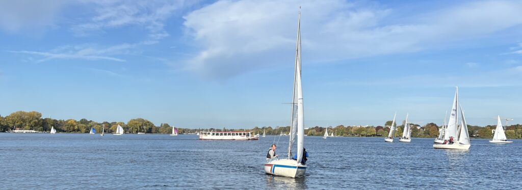 Alster mit Dampfer schmal